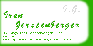 iren gerstenberger business card